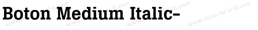 Boton Medium Italic字体转换